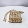 Ladies Mini Evening Bags For Women Luxury Designer Handbags Purses 2024 New Woven From Metal Sheets Hollow Metallic Shoulder