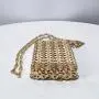 Ladies Mini Evening Bags For Women Luxury Designer Handbags Purses 2024 New Woven From Metal Sheets Hollow Metallic Shoulder