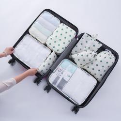 Travel Essentials 9 Set of Various Colored Packing Cubes Luggage Organizer Bags for Carry on Suitcases