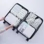 Travel Essentials 9 Set of Various Colored Packing Cubes Luggage Organizer Bags for Carry on Suitcases