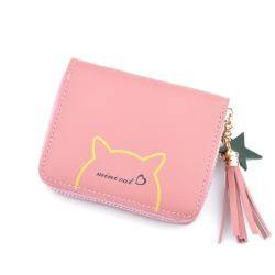 Ladies Cute Small Leather Multi-function Short Wallet Mini Trend Fashion Student Coin Purse Credit Card Clutch Bag Free Shipping