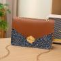2024 New Fashion Women's Joker PU Shoulder Messenger Bag Wholesale Personalized Sequin Small Square Bag Portable Single Strap