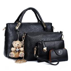 KBW648 Women Bag New Fashion Casual Bear Four Sets of Mother Bag Single Shoulder Crossbody Handbag