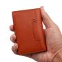 Custom logo men leather credit card holder wallet leather slim card holder wallet for men