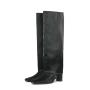 Botas Largas Fashion Design Fall Winter European And American Women Sleeve Boots Square Toe Block Heel Knee High Tube Boots
