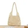 2024 New summer style women's straw shoulder bag hollow simple tote bag seaside beach large capacity bag for women