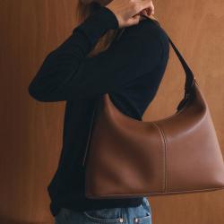 2024 New Arrival Women Shoulder Bag Pouch Purse Solid Color PU Fashion Large Capacity Soft Material Casual Tote Bag Handbags
