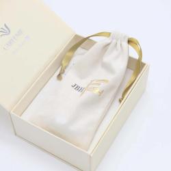 Wholesale  Custom Gold Logo Velvet Drawstring Jewelry Scraping Pouch Soft Velvet Dust Gift Packaging Bag