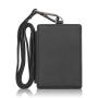 Factory wholesale leather id badge card holder business cardholder pu leather badge card holder