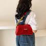ZR422 Women's PU Solid Small Square Bag Girls Fashion Simple Shoulder Bag Female Chain Underarm Bag New Shopping Gift
