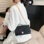 Lock Square Leather Crossbody Bags For Women Chain Women'S Messenger Bags Female Pure Color Fashion Handbag Tote Bag
