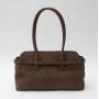 2024 Customized Korean Vintage Suede Large Capacity Shoulder Bag Autumn Winter  Handheld PU Leather Handbag