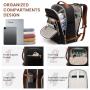 Flight Approved 40L Luggage Carry On Backpack with 3 Packing Cubes 17.3inch Large Daypack Laptop Travel Backpack for Woman Men