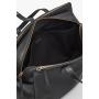 Leather triple zipper overnight bag large zipper compartments travel bag with removable crossbody strap