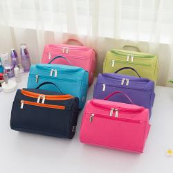 Wholesale Travel Waterproof Hang Cosmetic Toiletry Bag Large Capacity Polyester Hanging Makeup Cosmetic Bag