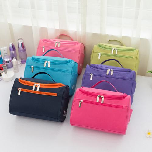 Wholesale Travel Waterproof Hang Cosmetic Toiletry Bag Large Capacity Polyester Hanging Makeup Cosmetic Bag