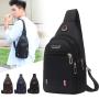External Headphone Shoulder Crossbody Bag Multifunction Travel Shopping Sling Chest Bag Waterproof Fanny Pack
