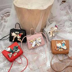 Customs Handbag Summer New Women's Korean Fashion Scarf Portable Single Shoulder Messenger Lock Bag  Zipper Square Small Handbag