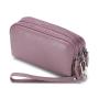 Fashion wallet women long purse leather zipper long wallet women's leather long wallet purse with strap