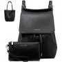 LOVEVOOK Wholesale 2022 customized bags vegan pu leather hand bags fashion 2pc shoulder tote bags women school backpack for lady