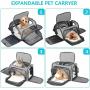 PE030 Pet Carrier Bag Cat Travel Bag Animal Backpack Durable Expandable Airline Approved Cat Bag Pet Cages Carrier for Travel