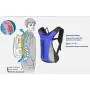 ZF294 Outdoor Nylon Running Backpack Safety Reflective Sports Shoulder Bag Water Bag Cycling Hiking Climbing Bag
