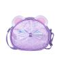 Fashion Cartoon Cute Kids Small Handbag Purse Wholesale Glitter PU Leather Girls Crossbody Bag with Bow