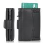 Factory wholesale metal card holder wallet leather pop up wallet aluminum credit card holder