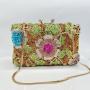 New Evening Handbag Crystal Clutch Bling Party Bag Bridal Wedding Elegant Handmade Hollow Flower Diamond Evening Bags For Women