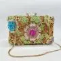 New Evening Handbag Crystal Clutch Bling Party Bag Bridal Wedding Elegant Handmade Hollow Flower Diamond Evening Bags For Women