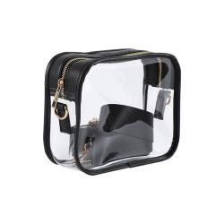 Factory Wholesale Adjustable Strap PU Leather Women Men Black White Pink Gameday Stadium Approved Bags Clear Purse Crossbody Bag
