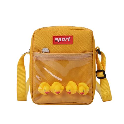 wholesale cheap mini canvas phone messenger bag with clear window custom transparent PVC ita bag
