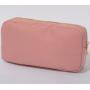 Wholesale Personalised Fabric Letter Patches Nylon Zipper Travel Toiletry Cosmetic Bags Nylon Makeup Pouch