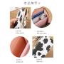 2024 Summer Korean Version Women's Cross-Border Hand Bag Multi-Compartment Long Horizontal Open Contrast Milk Cow Pattern