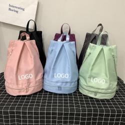 Personalized Logo Outdoor Storage Rucksack Swimming Training Sports Fitness Backpack with Shoes Compartment