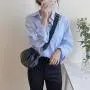 Korean new style women's messenger bag fashion trend single shoulder bag fold wide shoulder strap clip dumplings