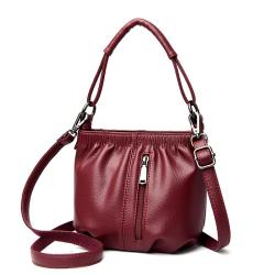wholesale good quality wrinkle bucket bags ladies leather tote bag women shoulder bag handbags