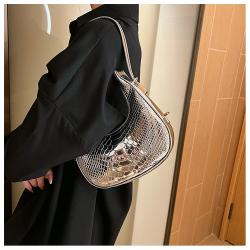 Crocodile Grain Casual Bags Women Handbags Half Moon Underarm Bag Pu Women Fashion Handbags CY076