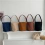 Custom products soft Faux suede sling shoulder bag Fashion plain bucket bag large capacity chic faux fur bag