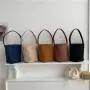 Custom products soft Faux suede sling shoulder bag Fashion plain bucket bag large capacity chic faux fur bag