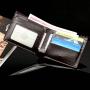 Custom Classical Vegan Leather Wallet Belt Set Man PU Leather Wallets Automatic Buckle Belts Gift Sets For Men