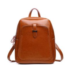 2024 Wholesale Hot Selling Oiled Genuine Leather Backpack Bag For Women Luxury