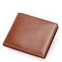 Manufacturer Wholesale Classic Brown Genuine Leather Mens Wallets Custom Your Logo RFID Blocking Slim Minimalist Wallet for Men