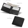 Luxury classic compact men's bifold slim design genuine leather wallet billfold front pocket wallet