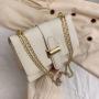 2023 New Design Fashion Small Handbags Chain Shoulder Wide Strap Pu Leather Crossbody Messenger Bags Wholesale Women Handbags