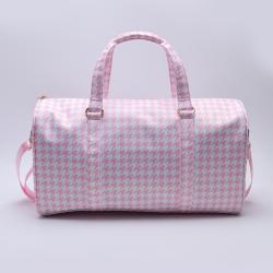 New Trending Cute Pink Custom Printed Design Outdoor Travel Large Capacity Adjustable Strap Girls Sports Gym Duffel Bag