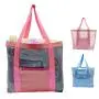 GELORY Customized Summer Colorful Shopping Net Bag Travel Durable Mesh Beach Tote Bags