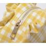 New series Plaid candy nylon lotus leaf edge cosmetic bag frills chequer gingham make up bag colorful ruffle bag
