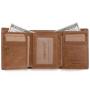 OEM193 Genuine Cow Leather Men Wallets ID & Credit Card Holders Note Compartment Short Wallets Vintage Purses For Male