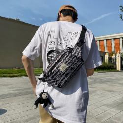 High Quality Custom Logo Nylon Crossbody Chest Shoulder Bag Outdoor Travel Sling Bags Waist Pack For Men